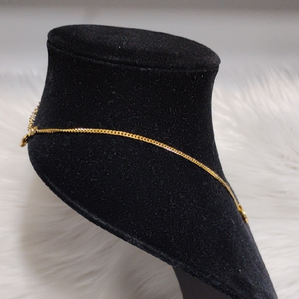 SALE! Authentic Dior CD Plated Gold W Crystal Details Pendant Necklace - Picture 11 of 15